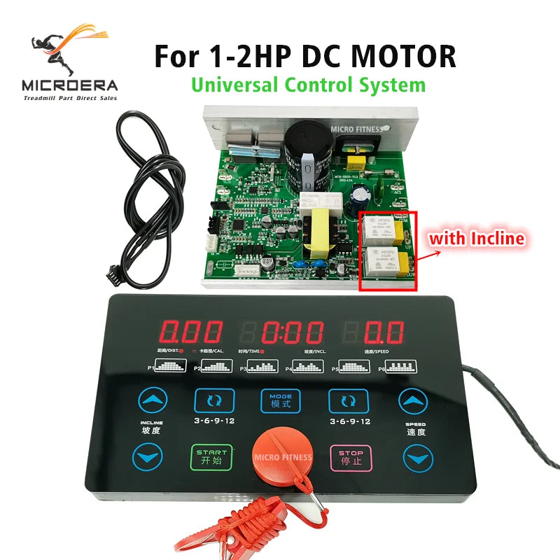 New Treadmill General use Universal control board motor controller Circuit board Console display for 1HP-2.0HP DC motor