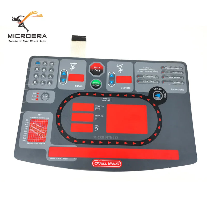 for Startrac Treadmill Button STAR TRAC 7532 7632 7600 Panel Control Panel Membrane Switch Sticker Button keyboard Film