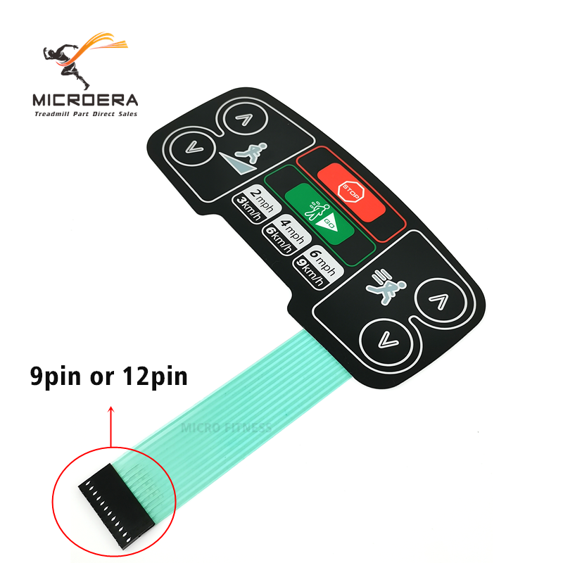 12pin Quick Start Stop Button keyboard for Life fitness 95TE A95T S3 Treadmill Console panel Membrane switch Tredamill button Parts
