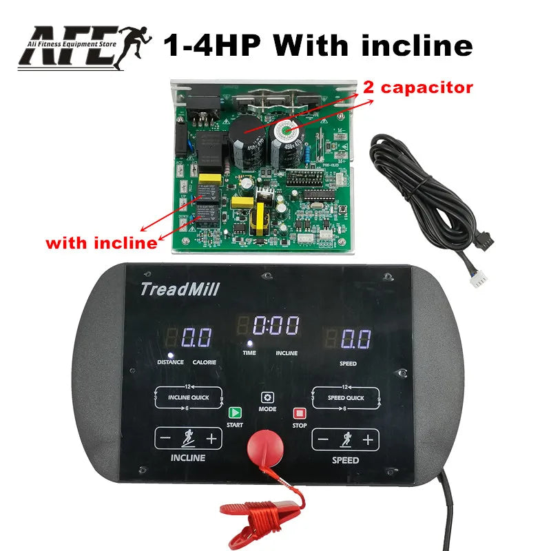 Universal Treadmill Circuit Board Treadmill Console Display Treadmill Motor Control Board Controller 1HP-2.0HP/1HP-4.0HP Motor