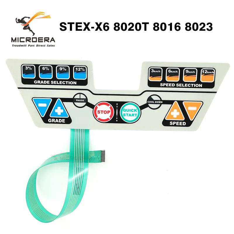 Quick start stop button keyboard for Treadmill STEX-X6 8020T 8016 8023 Treadmill button keypad