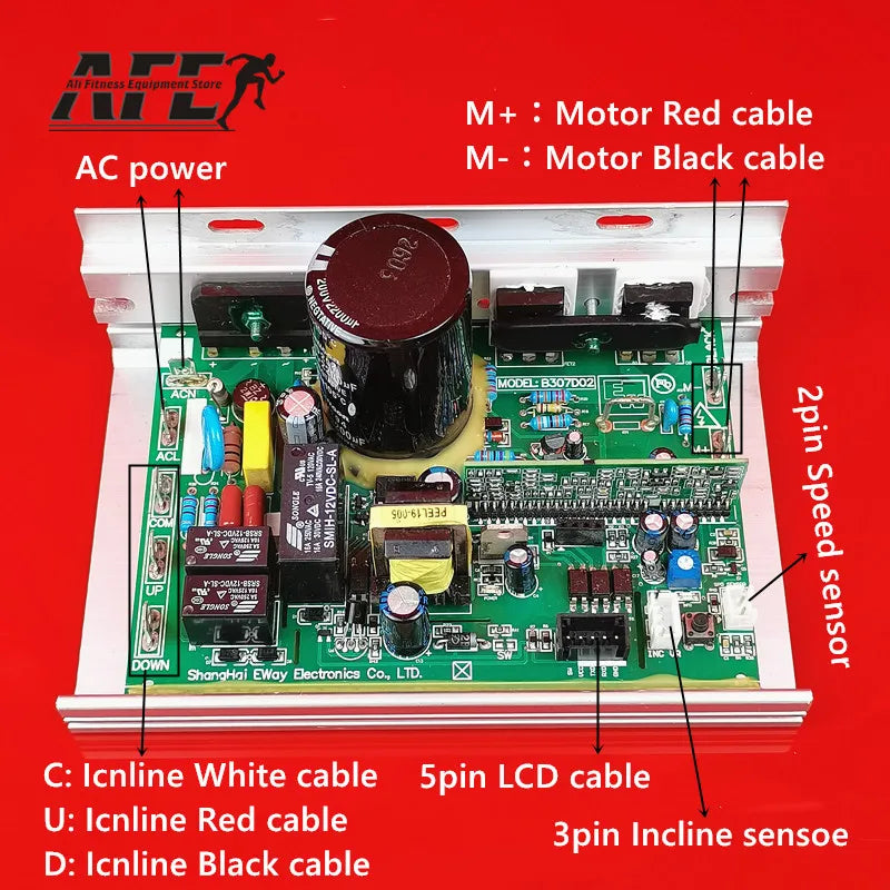 B307D02 110V Treadmill Motor Controller for DYACO Treadmill Lower control board Circuit board Driver board Mainboard