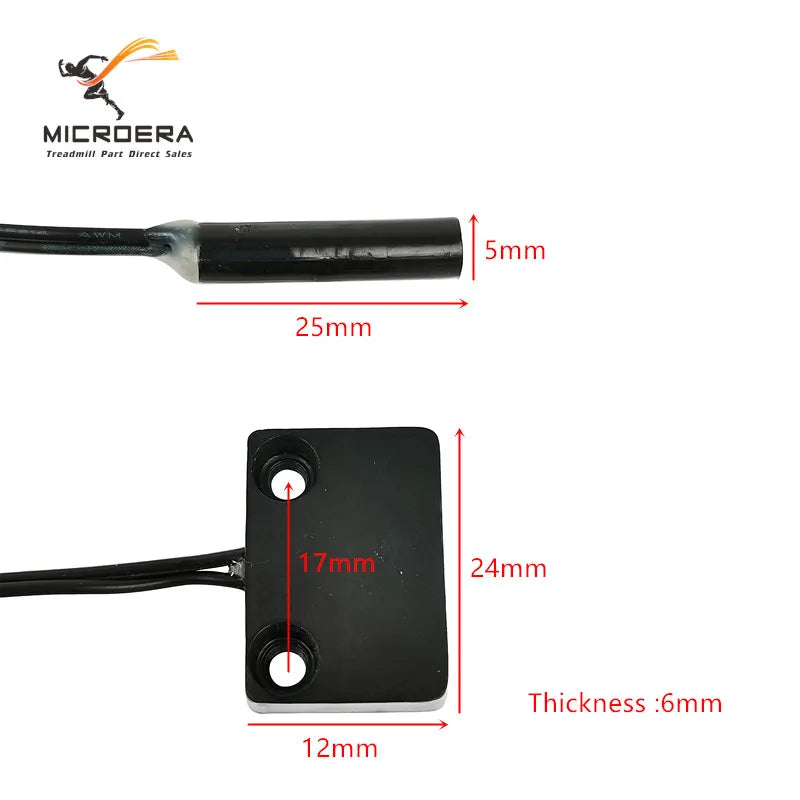 2 Pin Treadmill Speed Sensor Treadmill Magnetic Sensor Treadmill Pedometer Running Machine Sensor Replacement Repair Universal