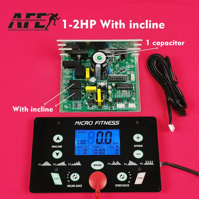 General USE Universal Treadmill Circuit Board Treadmill Motor Control Board Controller 1HP-4.0HP Treadmill Console Display Tilt