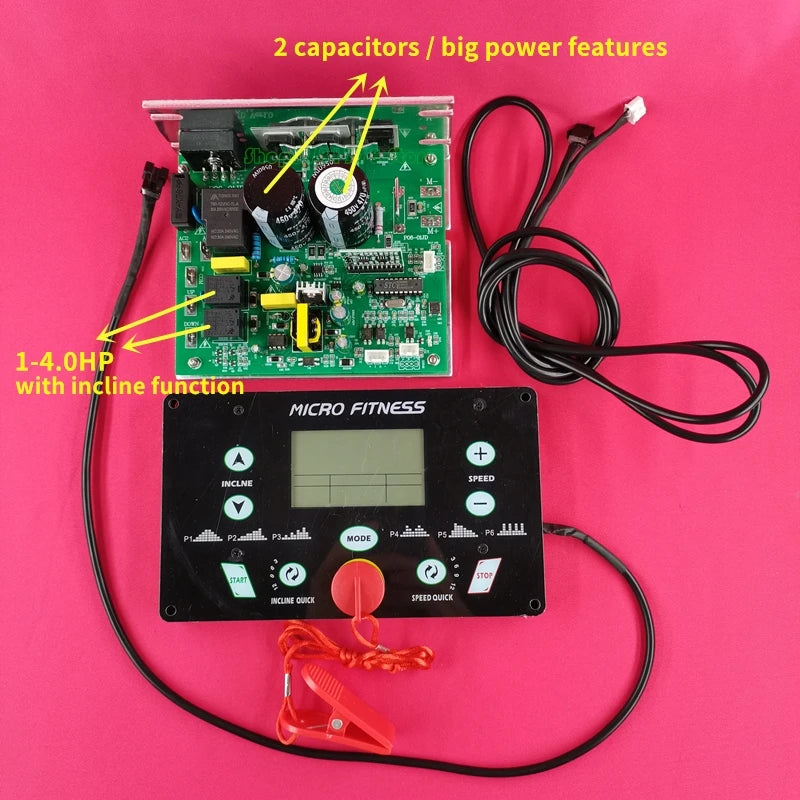 General Use Universal Treadmill Circuit Board Treadmill Console Display Treadmill Motor Control Board Controller 1HP-4.0HP Motor