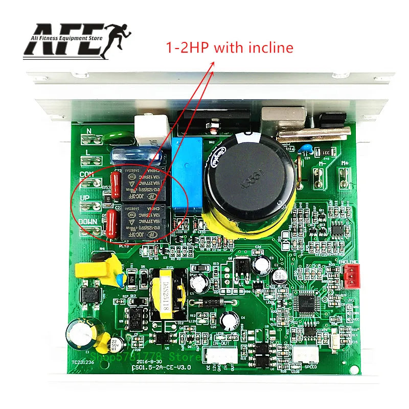 New for General use treadmill motor controller LCD display panel controller treadmill instrument panel 1-2.0HP DC Motor repair