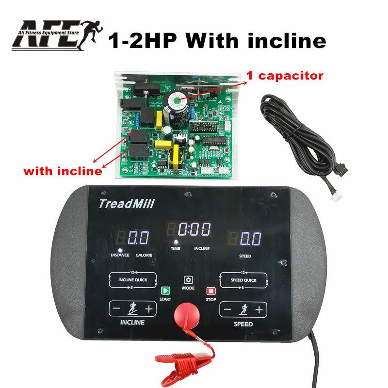 Universal Treadmill Circuit Board Treadmill Console Display Treadmill Motor Control Board Controller 1HP-2.0HP/1HP-4.0HP Motor