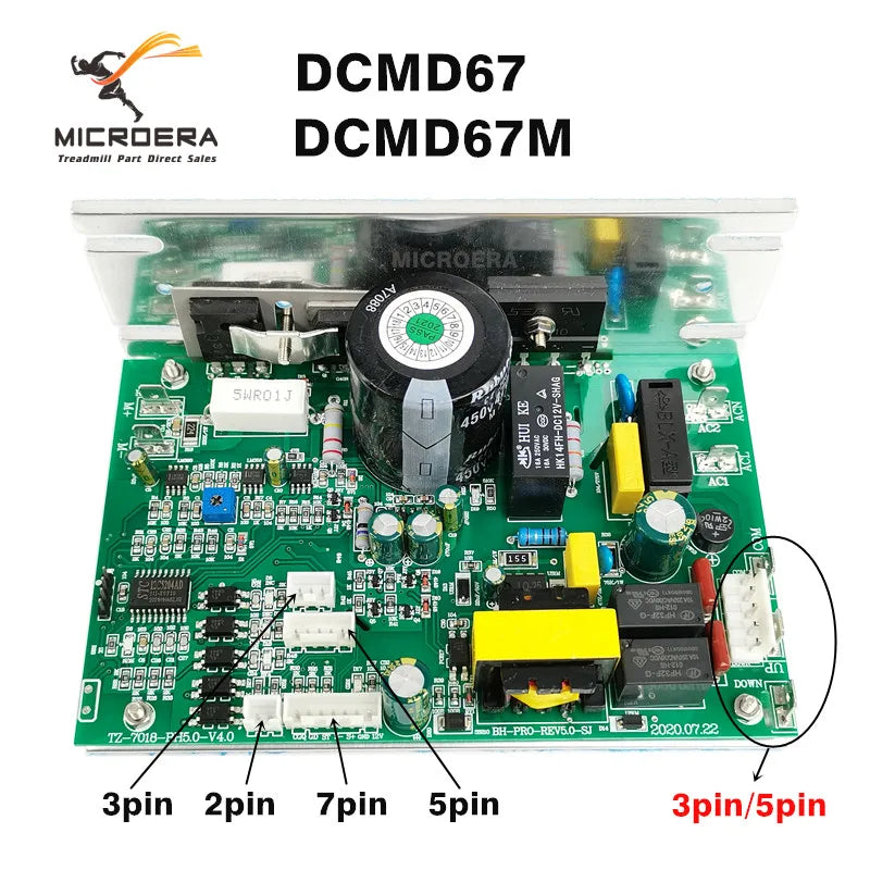 Repai Treadmill Control board motor Controller DCMD67M for DK City Treadmill NB702028 compatible with Endex DCMD67 Circuit board