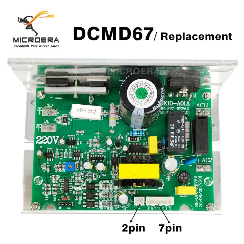 Replacement Endex DCMD67 for BH Treadmill Controller Power Board DCMD67 Control Board Circuit Board Compatible with DK10-A01A