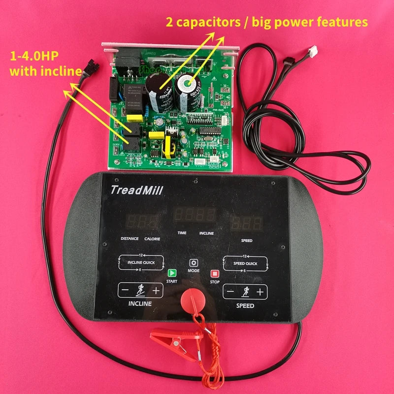 Universal Treadmill Circuit Board Treadmill Console Display Treadmill Motor Control Board Controller 1HP-2.0HP / 1HP-4.0HP Motor