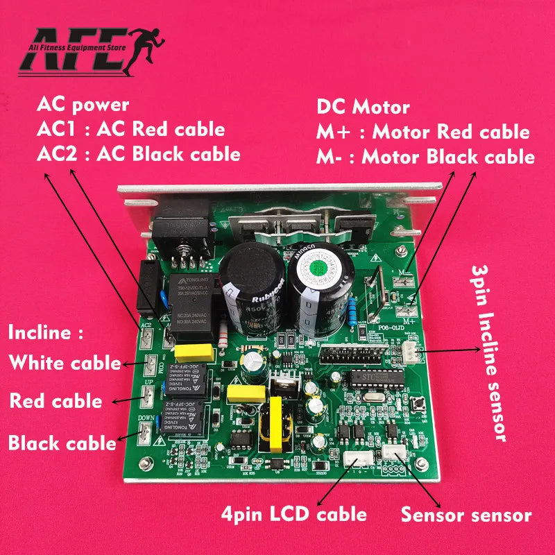 General USE Universal Treadmill Circuit Board Treadmill Motor Control Board Controller 1HP-4.0HP Treadmill Console Display Tilt