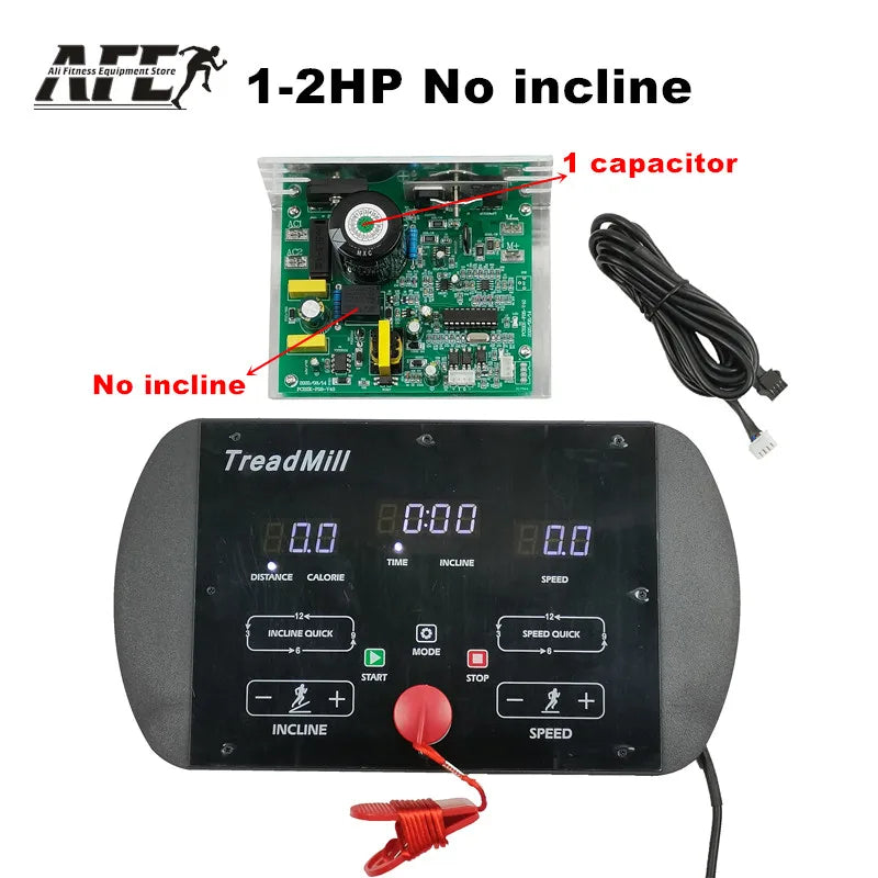 Universal Treadmill Controller Control Board Universal Display Touch Panel Upper Console Drive All 1.0-4.0HP DC Motor Adjustable