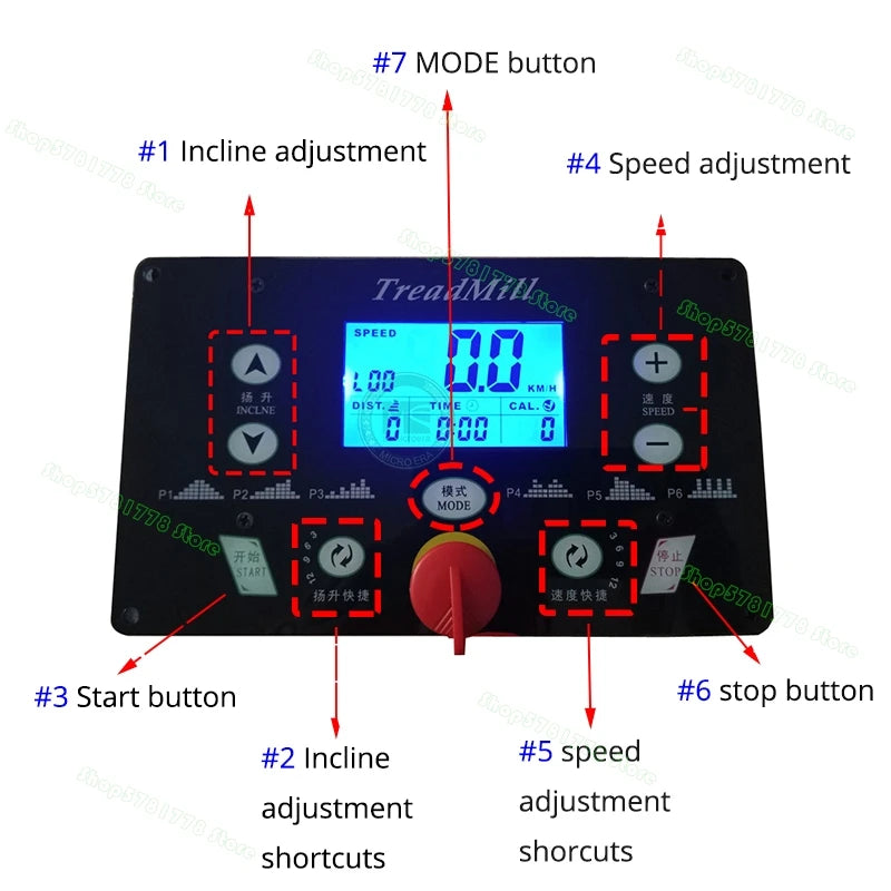 General Use Universal Treadmill Circuit Board Treadmill Console Display Treadmill Motor Control Board Controller 1HP-4.0HP Motor