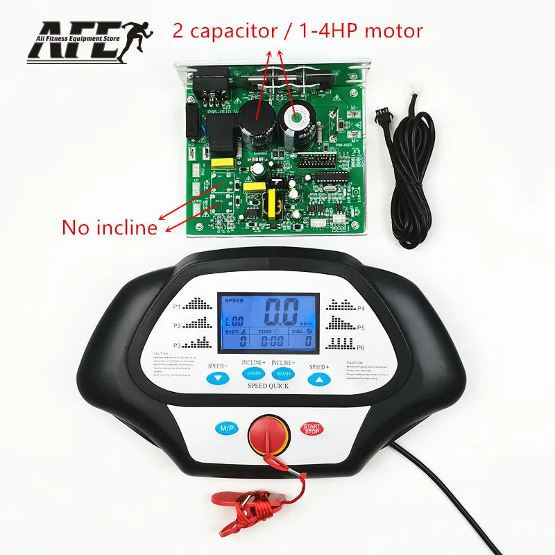 General Use Repair Treadmill Motor Controller Display Control Board + Treadmill Instrument Panel 1-2.0HP 1-4.0HP DC Motor Repair