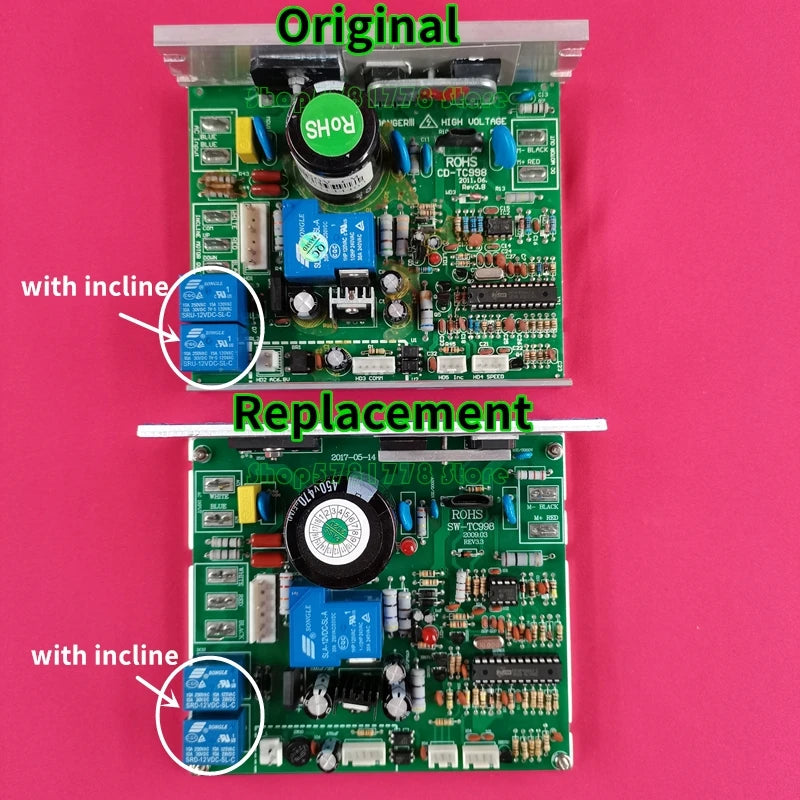 Treadmill motor speed Controller CD-TC998 SW-TC998 for Reebok Control board Driver board Power control board Mainboard repair
