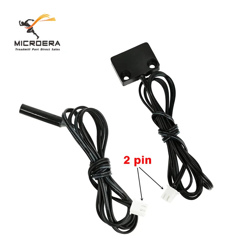 2 Pin Treadmill Speed Sensor Treadmill Magnetic Sensor Treadmill Pedometer Running Machine Sensor Replacement Repair Universal