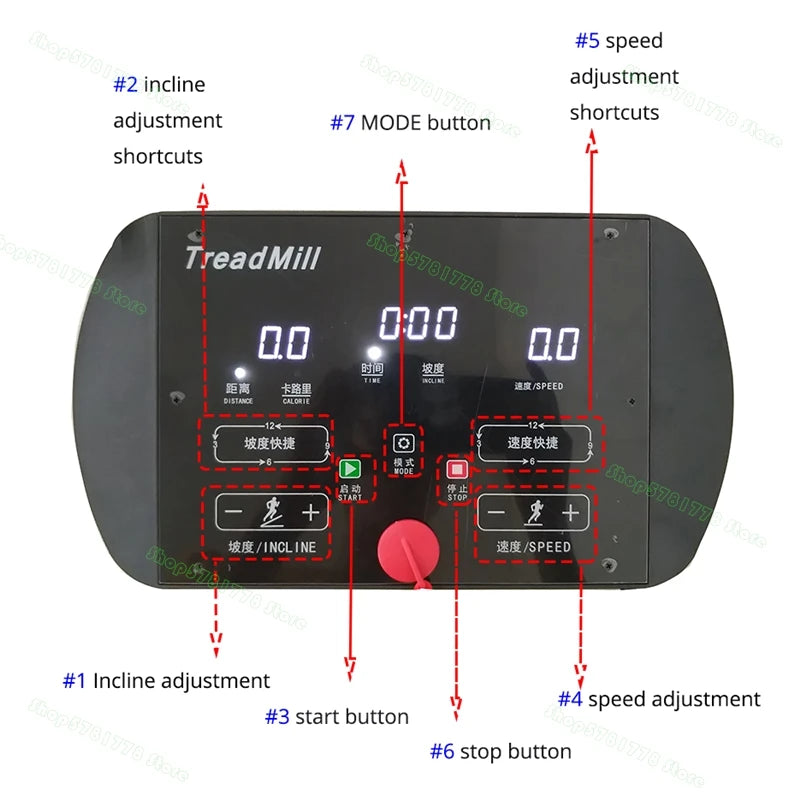 Universal Treadmill Circuit Board Treadmill Console Display Treadmill Motor Control Board Controller 1HP-2.0HP / 1HP-4.0HP Motor