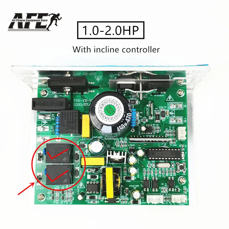 General Use Repair Treadmill Motor Controller Display Control Board + Treadmill Instrument Panel 1-2.0HP 1-4.0HP DC Motor Repair