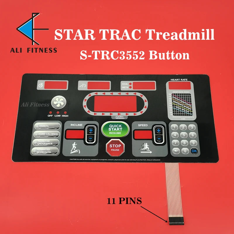 STAR TRAC 3552 S-TRC3552 Treadmill Button Panel Control Panel Membrane Switch for STAR T-RAC 3552 treadmill button Keypad
