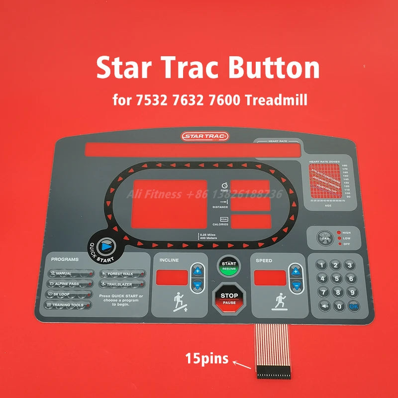 Treadmill button Keypad for startrac 7532 7632 7600 star trac Treadmill Button Control Panel Membrane keyboard numeric keypad