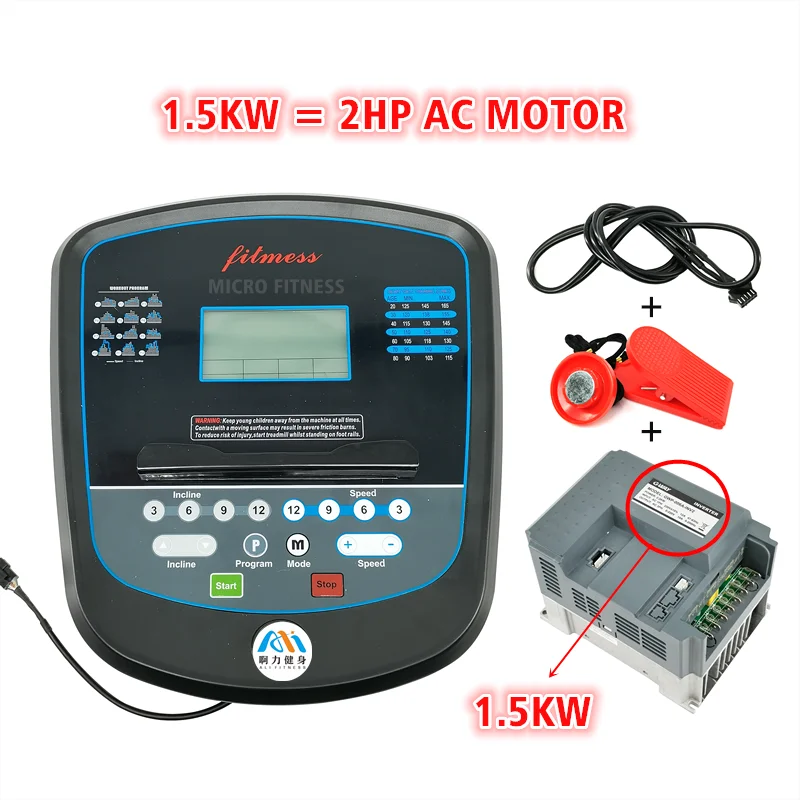 General Use treadmill Inverter Controller Circuit board VFD + Universal Treadmill instrument Display panel 1-4HP AC Motor