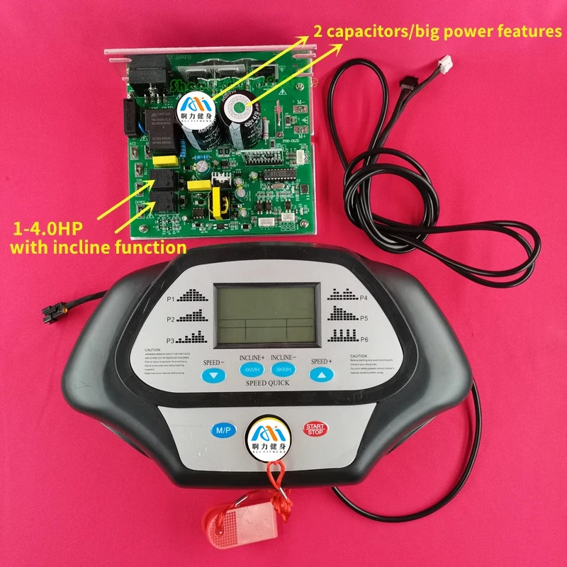 General use repair Treadmill controller Control Board Mainboard + treadmill display instrument panel 1-2.0HP 1-4.0HP DC Motor