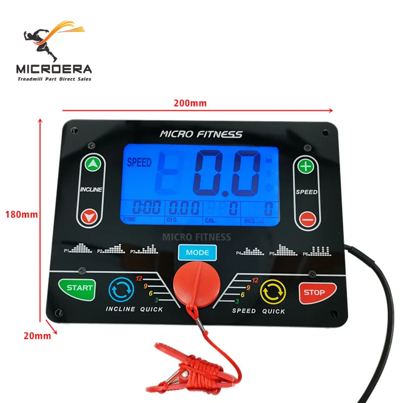Universal Treadmill Controller Control Board Universal Display Touch Panel Upper Console Drive All 1.0-4.0HP DC Motor Adjustable