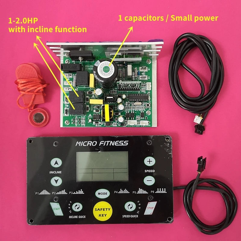 General Use Universal Treadmill Circuit Board Treadmill Console Display Screen Treadmill Motor Control Board Controller 1HP-4HP