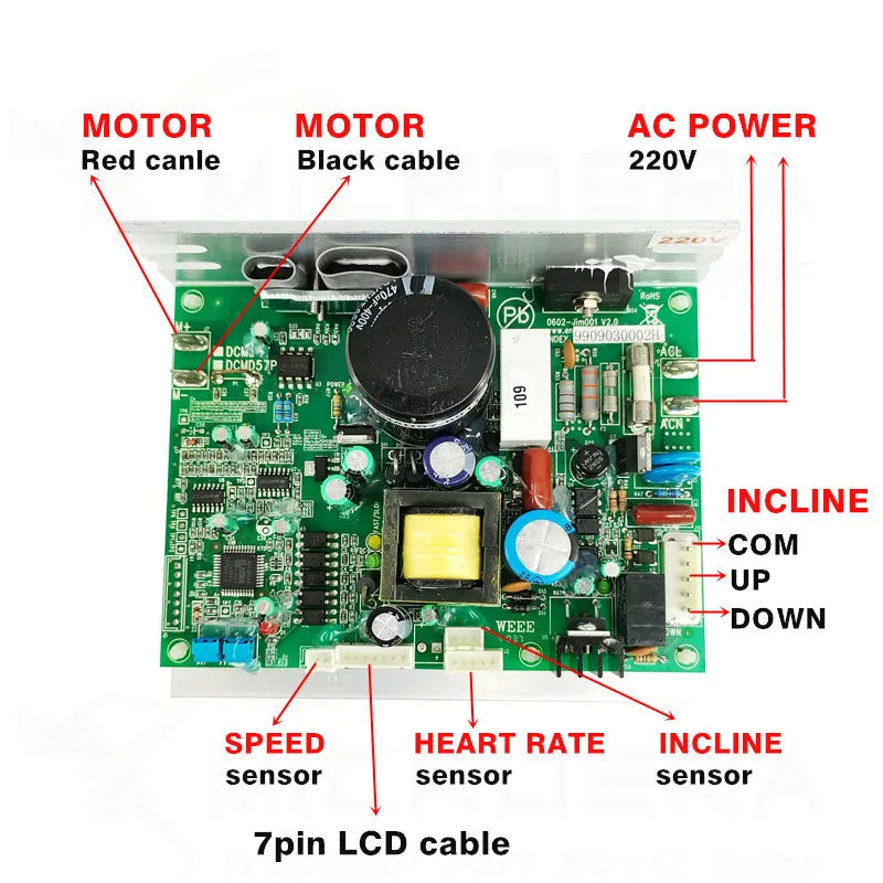 Repair Endex DCMD57 DCMD57P DCMD57NP Treadmill Motor Controller Circuit board Motherboard Endex Treadmill Control board Driver
