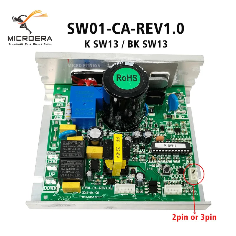 SW01 CA REV1.0 Treadmill Motor Controller SW01-CA-REV1.0 KSW13 for Reebok OMA BH fitness T100 BT6441 Control Board SW13 BKSW13