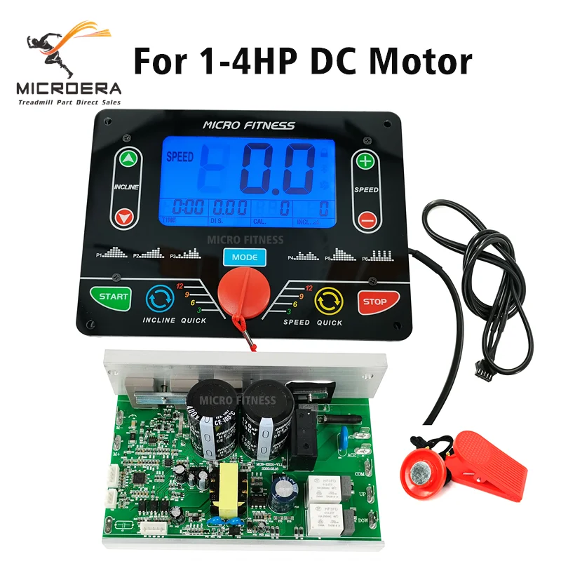 General Use Running machine Controller Circuit board Control Board + Universal Treadmill instrument Display panel 1-4HP DC Motor