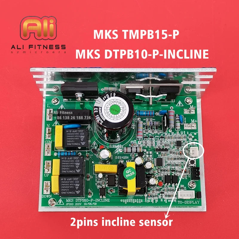 Replacemet MKS TMPB15-P MKS DTPB10-P-INCLINE Treadmill Motor Controller Control board Circuit board / 2Pins incline sensor