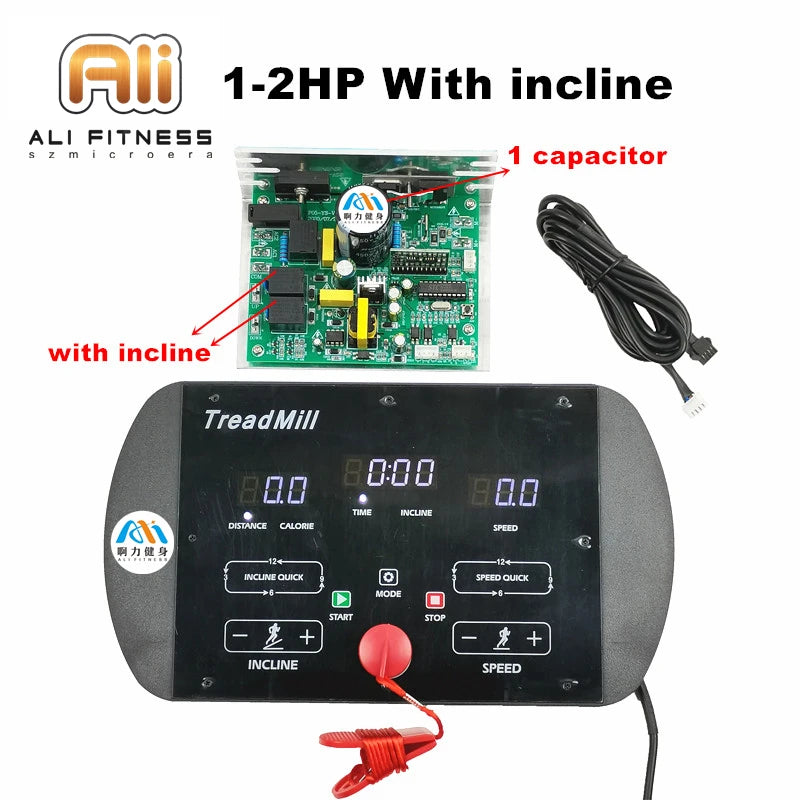 1 Universal General Treadmill Motor Controller Control board Treadmill instrument Display Circuit Panel 1-2.0HP 1-4.0HP DC Motor