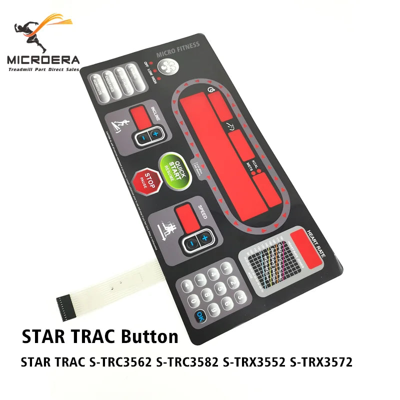 new Startrac Treadmill STAR TRAC S TRC3562 TRC3582 TRX3552 TRX3572 Treadmill Button Control Panel Membrane keyboard Button