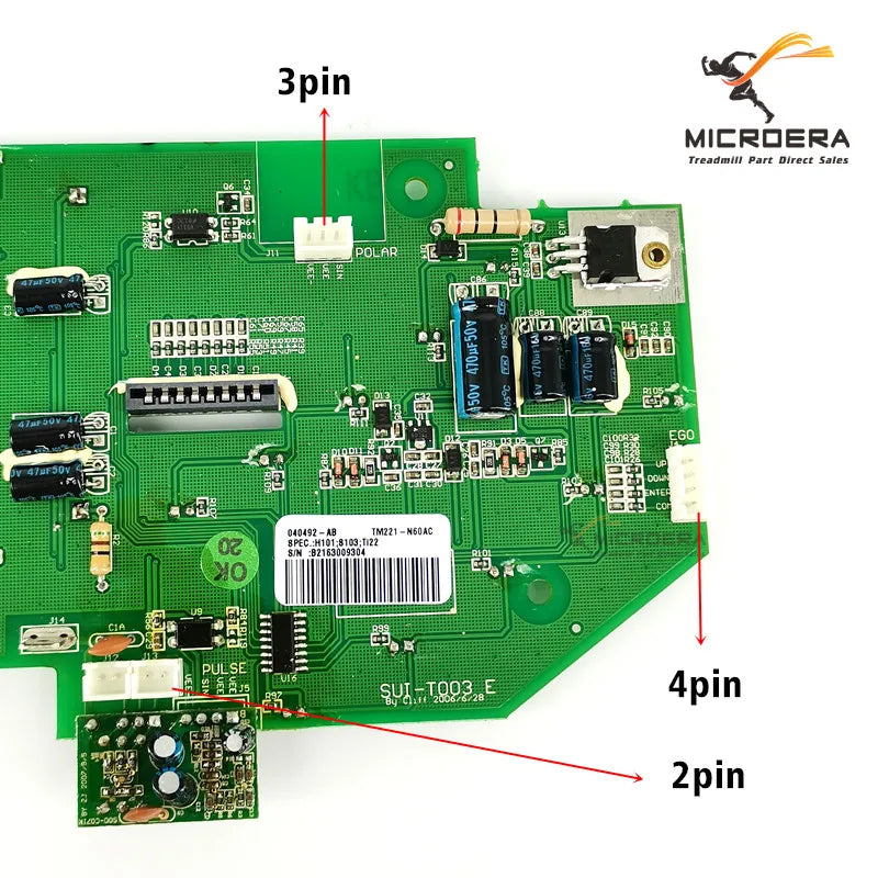 Treadmill Upper Control panel Display Console Screen motherboard SUI-T003 E for Johnson Horizon Ti22/Ti-E Controller