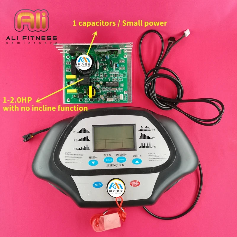 General use repair Treadmill controller Control Board Mainboard + treadmill display instrument panel 1-2.0HP 1-4.0HP DC Motor