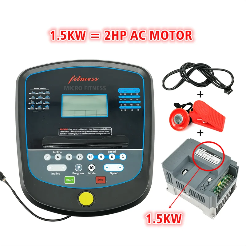 General Use Treadmill Motor Controller Control board Inverter VFD Universal Running instrument Display panel 1-4HP AC Motor