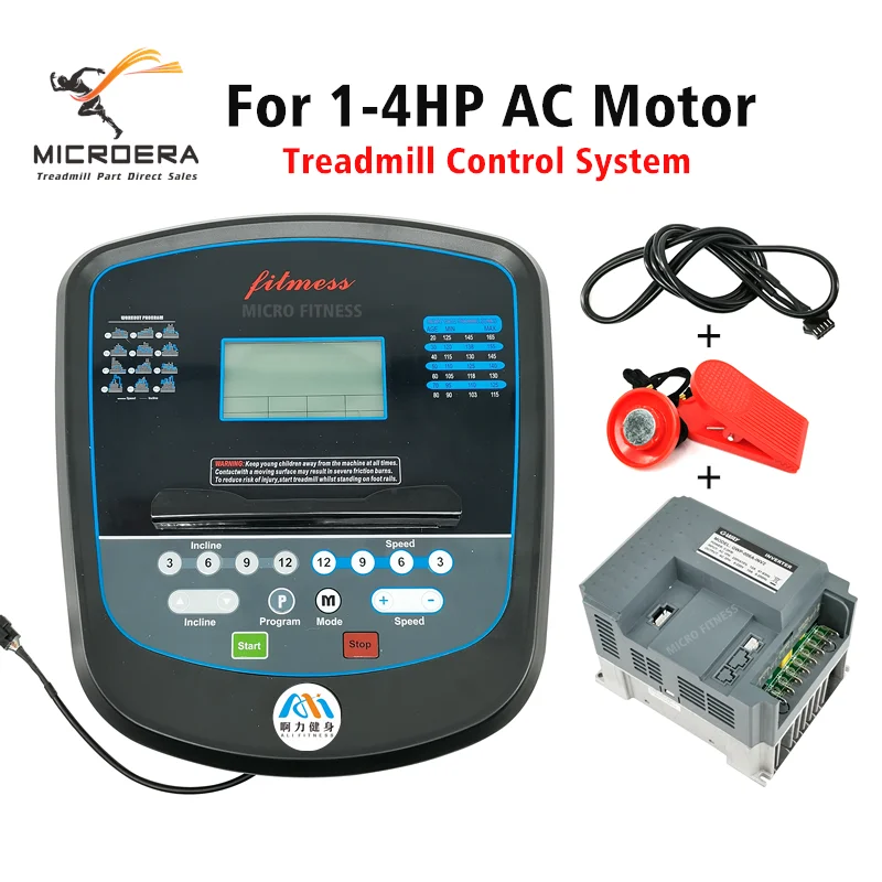 General Use treadmill Inverter Controller Circuit board VFD + Universal Treadmill instrument Display panel 1-4HP AC Motor