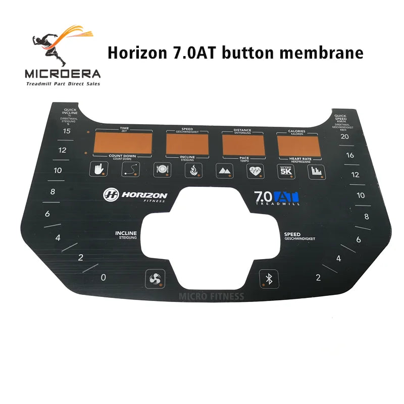 Treadmill Quick Start Stop Button keyboard Film for Horizon 7.0AT Treadmill Button Film Button Sticker Membrane Switch Sticker