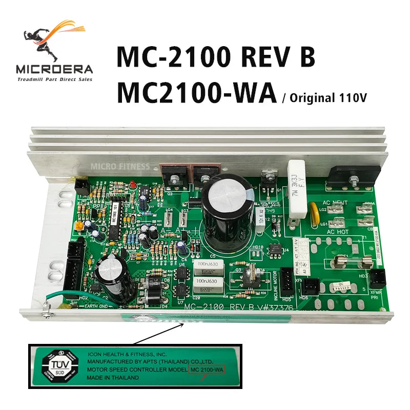 MC-2100 REV B Treadmill Controller MC2100-WA for ICON PROFORM Nordic Track Nordictrack C2300 Circuit Board Control Board MC 2100