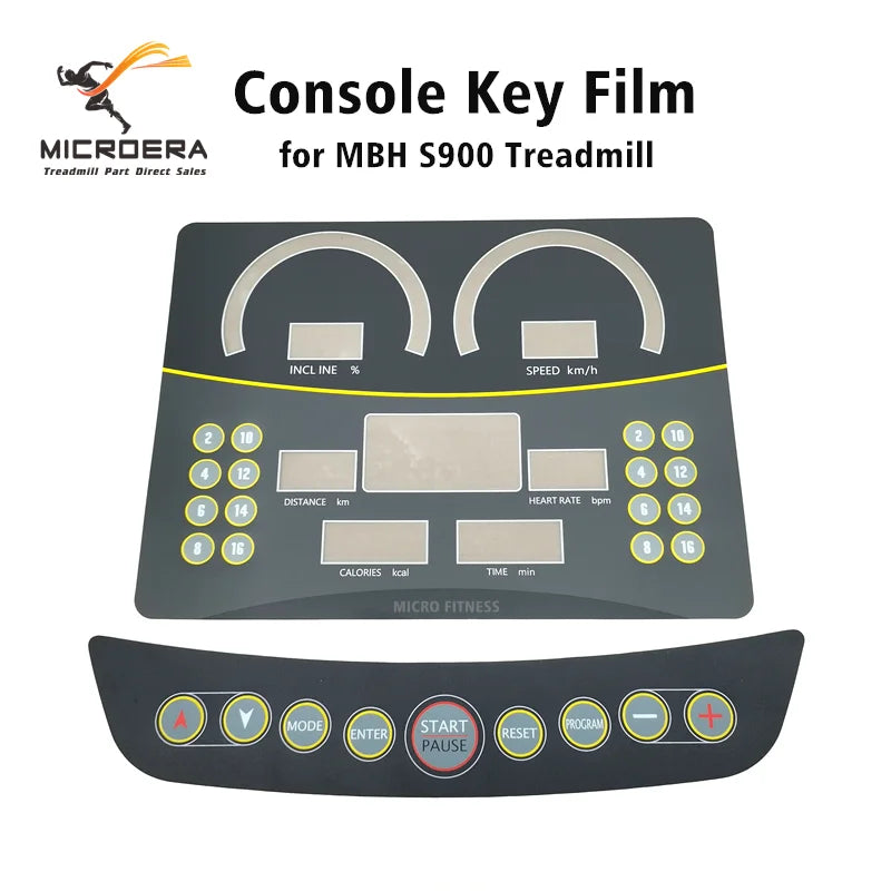 For MBH S900 Treadmill Quick Start Stop Button keyboard Film BH Treadmill Button Film Button Sticker Membrane Switch Sticker
