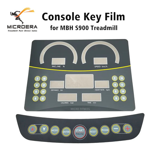 For MBH S900 Treadmill Quick Start Stop Button keyboard Film BH Treadmill Button Film Button Sticker Membrane Switch Sticker