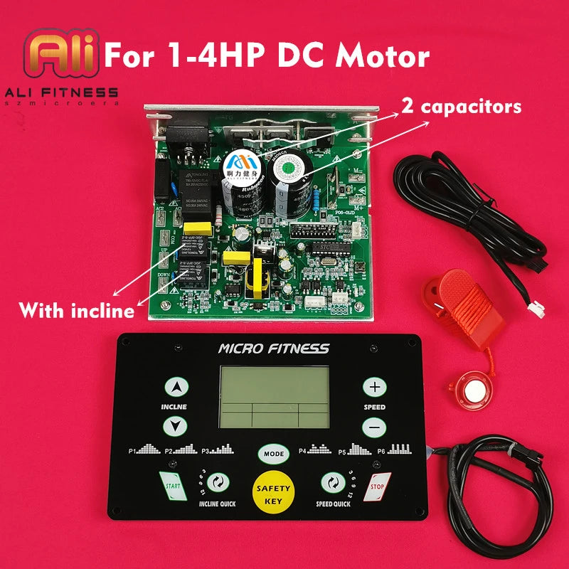 General USE Universal Treadmill Circuit Board Treadmill Motor Control Board Controller 1HP-4.0HP Treadmill Console Display Tilt