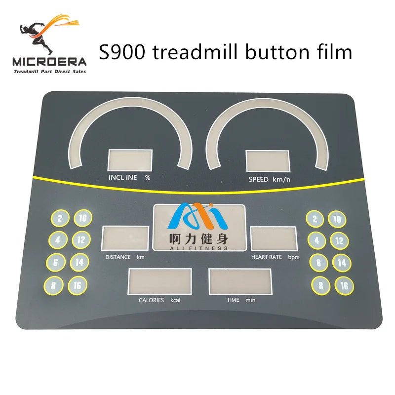 New S900 treadmill button film of mbh treadmill accessories Treadmill Button keyboard Film Button Sticker Membrane Switch