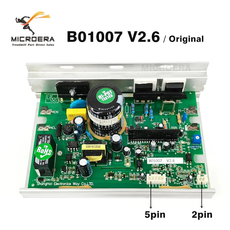 for B01007 V2.6 V2.4 Treadmill Motor Controller Lower Control board  for Johnson TREO T101 Circuit Board Driver Mainboard