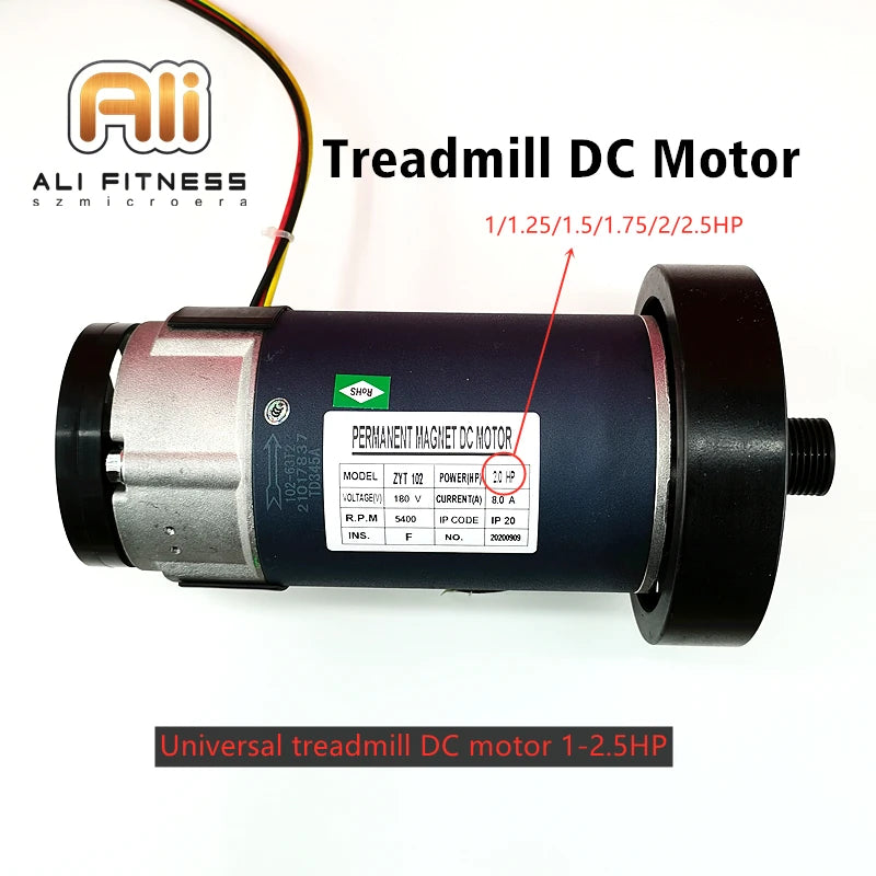 1pcs High Power Treadmill Motor Universal DC Motor Permanent Magnet DC Motor Treadmill Engine motor 1.0 1.25 1.5 1.75 2 2.5 HP
