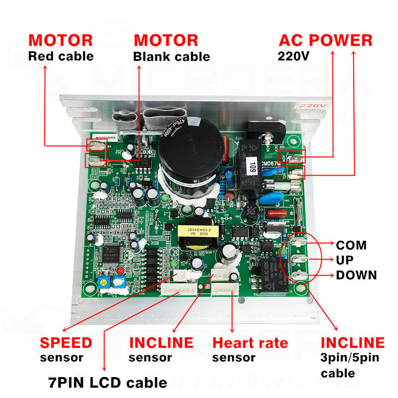BH DK City NB702028 Treadmill Controller Control board Endex DCMD67 DCMD67M