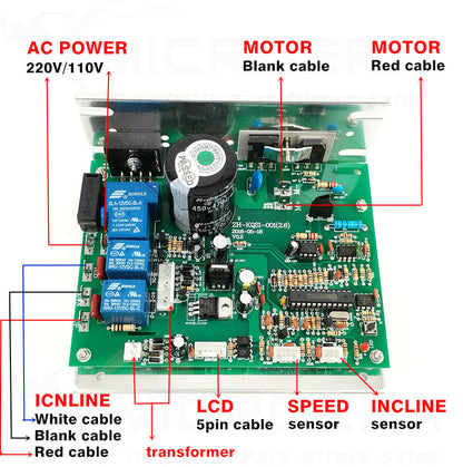 BH G6414v Treadmill Motor Controller Control board ZH-KQSI-001(2.6).PCB ZH-KQSI-CP1.PCB ZHKQSI-CP1 PCB