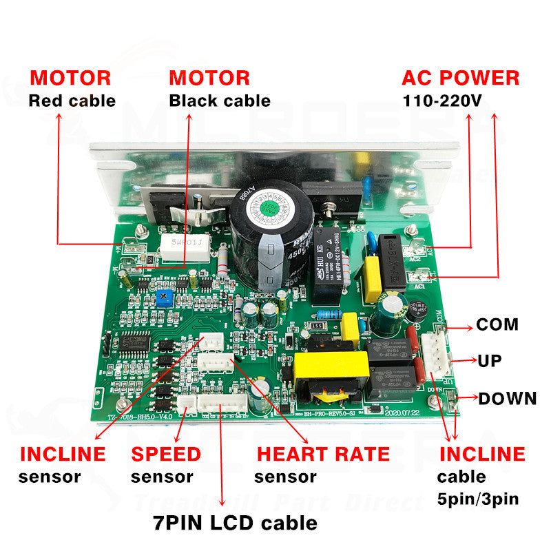 EXDEX DCMD76 Treadmill Controller Control board Circuit board Driver