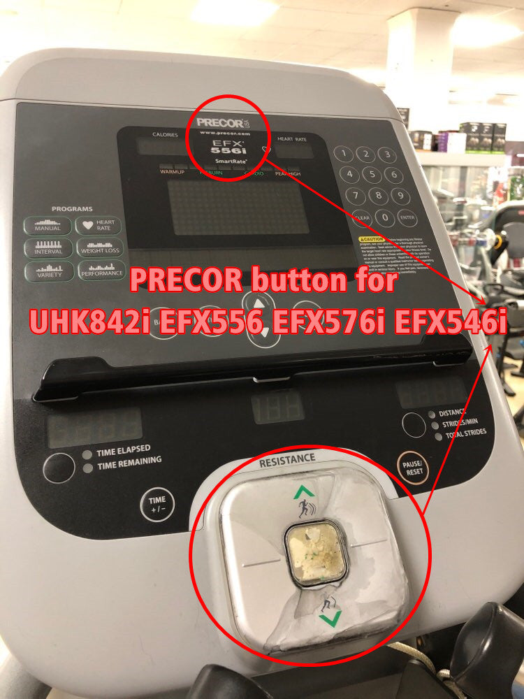 PRECOR UHK842i EFX556i EFX576i EFX546i Treadmill Spinning Bike Quick start stop Button Keypad keyboard Console panel Membrane Switch